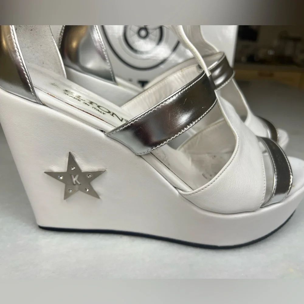 KELTON THE WINGS WOMENS WHITE WEDGES SZ EU 39 - Picture 5 of 10